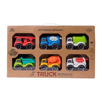 Speelgoedtopdeals BIOplastic Truck set 6-delig - 11 cm