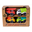 Bioplastic Vrachtwagenset 4-delig cartoon - 10.5 cm