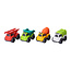 Bioplastic Vrachtwagenset 4-delig cartoon - 10.5 cm
