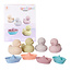 BIOplastic Badeendjes met bootjes pastel 8-delig