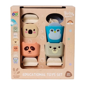 Speelgoedtopdeals BIOplastic Badspeelgoed Dieren 5-delig