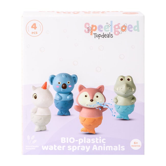 Bioplastic Waterspray dieren 4-delig
