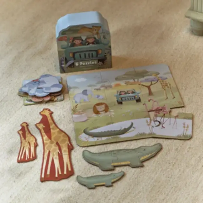 6 Puzzels - Safari Friends FSC