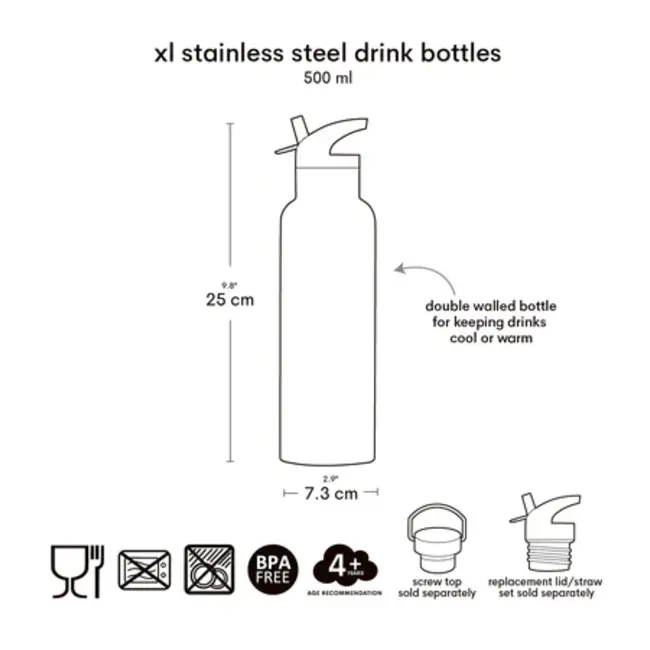 ALLC rvs drinkfles direnvriendjes