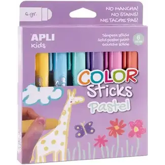 Apli Apli - Color stick pastel 6 kleuren