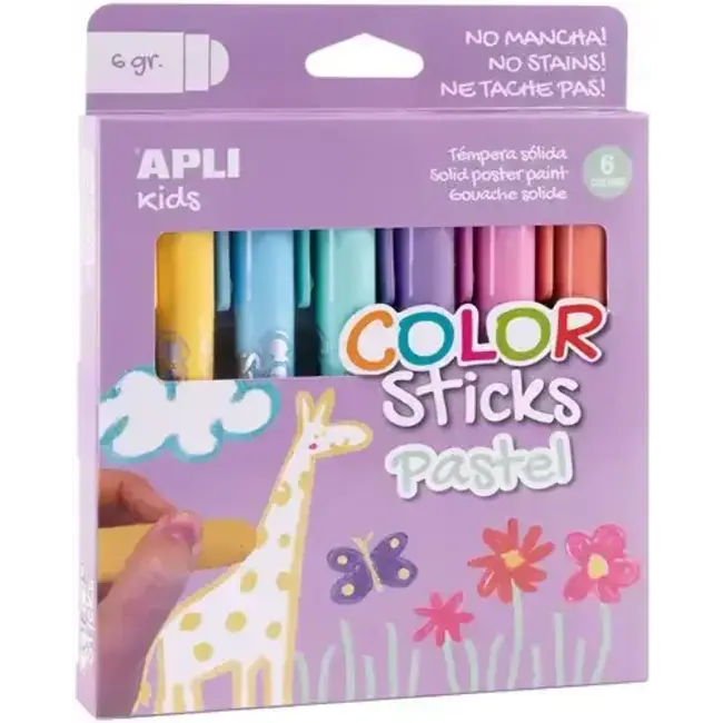 Apli - Color stick pastel 6 kleuren