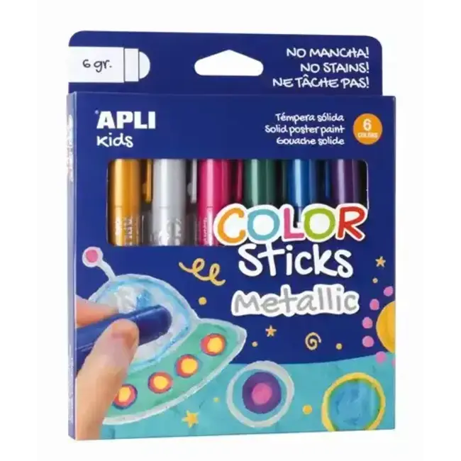 Apli - Color stick metallic 6 kleuren