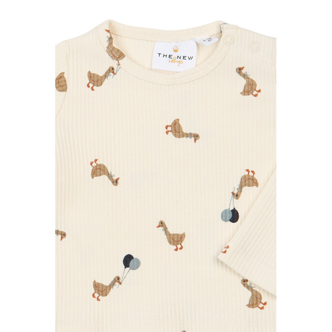 The New Siblings , Long sleeve t-shirt - Gardenia AOP