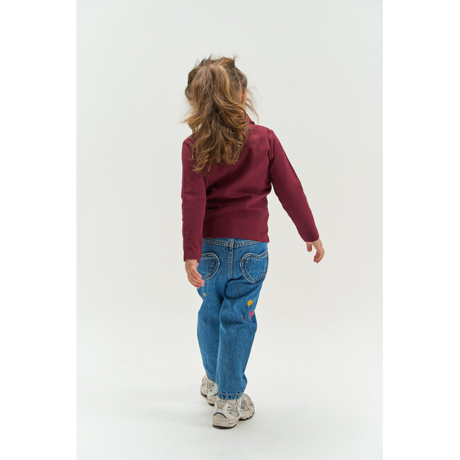 The New Siblings , Long sleeve t-shirt - Burgundy TN