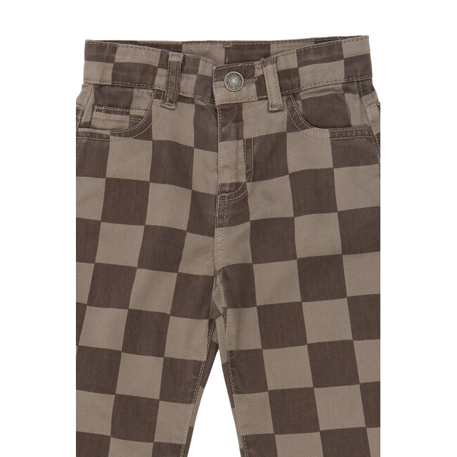 The New Siblings, Jeans - Taupe Gray Check TN