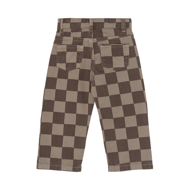 The New Siblings, Jeans - Taupe Gray Check TN