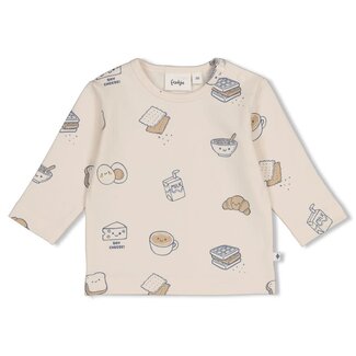 Feetje Feetje , Longsleeve AOP - Breakfast Buddy - Creme