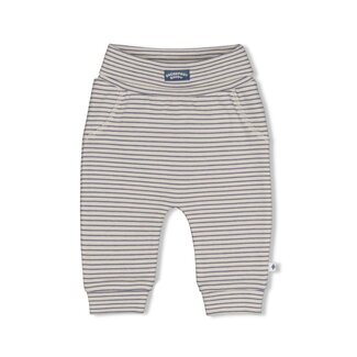 Feetje Feetje , Broek rib met streep - Breakfast Buddy - Blauw