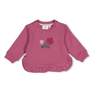 Feetje Feetje , Sweater ruches relaxed fit - Afternoon Tea - Berry