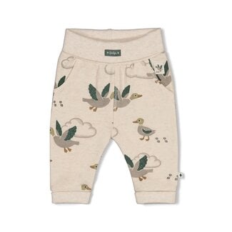 Feetje Feetje , Broek AOP - Wiggle and Waddle - Offwhite melange
