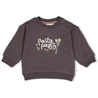 Feetje Feetje , Sweater relaxed fit - Pasta Party - Antraciet