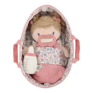 Little Dutch Knuffel babypop Rosa in mandje - 30 cm