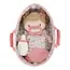 Knuffel babypop Rosa in mandje - 30 cm