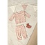 Feetje , Broek pointelle rib AOP - Fall in Love - Roze melange