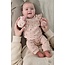 Feetje , Broek pointelle rib AOP - Fall in Love - Roze melange