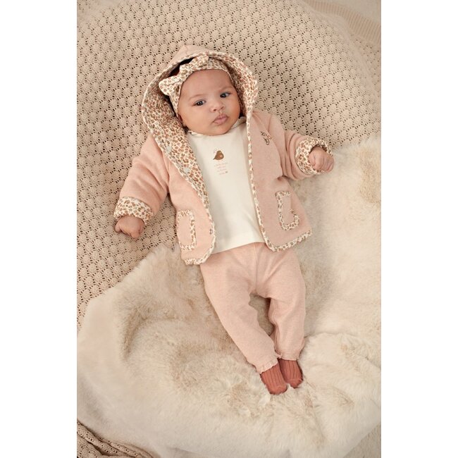 Feetje , Broek rib - Fall in Love - Roze melange
