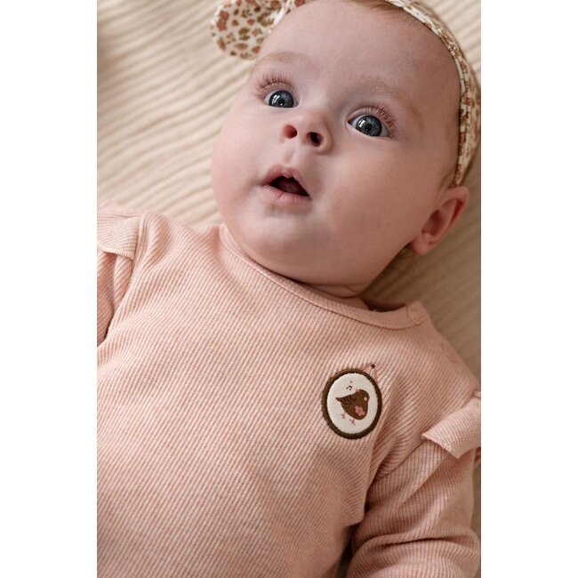Feetje , Longsleeve rib - Fall in Love - Roze melange