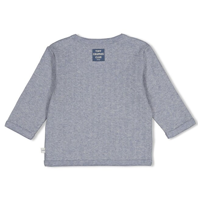 Feetje , Overslagshirt rib - Breakfast Buddy - Blauw melange
