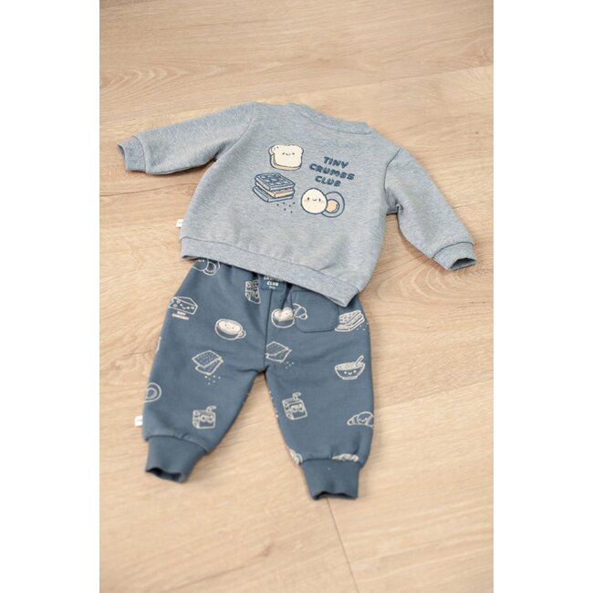 Feetje , Sweater - Breakfast Buddy - Blauw melange