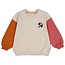 Sturdy , Sweater met backprint oversized - Mountain top - Offwhite melange
