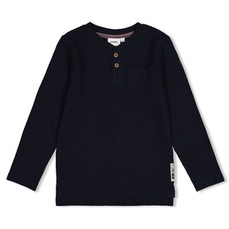 Sturdy Sturdy , Longsleeve wafelstructuur - Rock the Earth - d.Blauw
