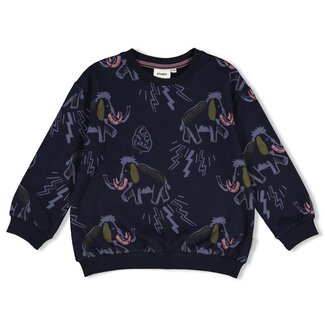 Sturdy Sturdy , Sweater AOP relaxed fit - Rock the Earth - d.Blauw