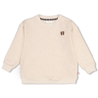 Jubel Jubel , Sweater met backprint relaxed fit - City Chic - Offwhite melange