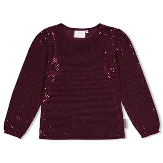 Jubel Jubel , Longsleeve pailetten - Daily Princess - Bordeaux