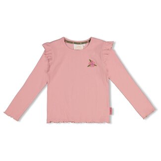 Jubel Jubel , Longsleeve rib - Moon Flowers - l.Roze
