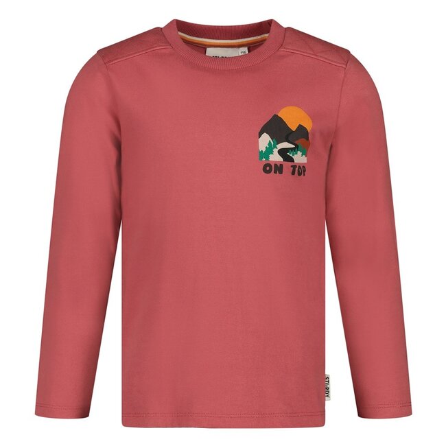 Sturdy , Longsleeve - Mountain top - Rood
