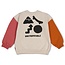 Sturdy , Sweater met backprint oversized - Mountain top - Offwhite melange