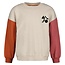 Sturdy , Sweater met backprint oversized - Mountain top - Offwhite melange