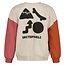 Sturdy , Sweater met backprint oversized - Mountain top - Offwhite melange