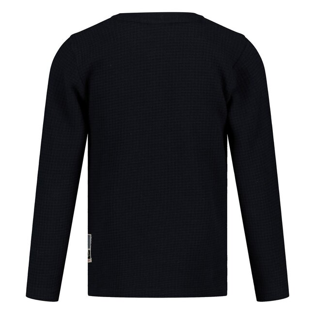 Sturdy , Longsleeve wafelstructuur - Rock the Earth - d.Blauw
