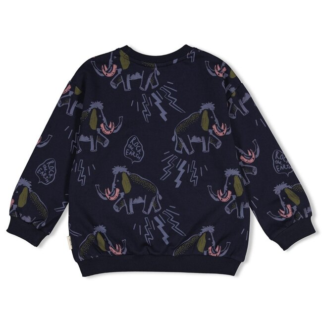 Sturdy , Sweater AOP relaxed fit - Rock the Earth - d.Blauw