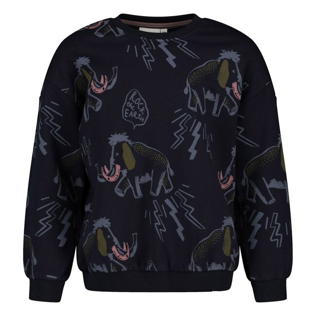 Sturdy , Sweater AOP relaxed fit - Rock the Earth - d.Blauw