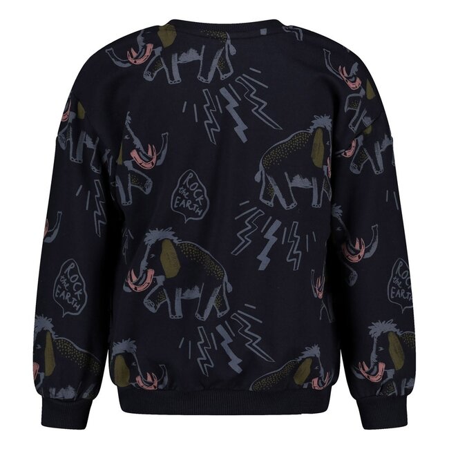 Sturdy , Sweater AOP relaxed fit - Rock the Earth - d.Blauw