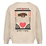 Jubel , Sweater met backprint relaxed fit - City Chic - Offwhite melange