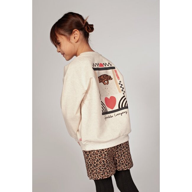 Jubel , Sweater met backprint relaxed fit - City Chic - Offwhite melange