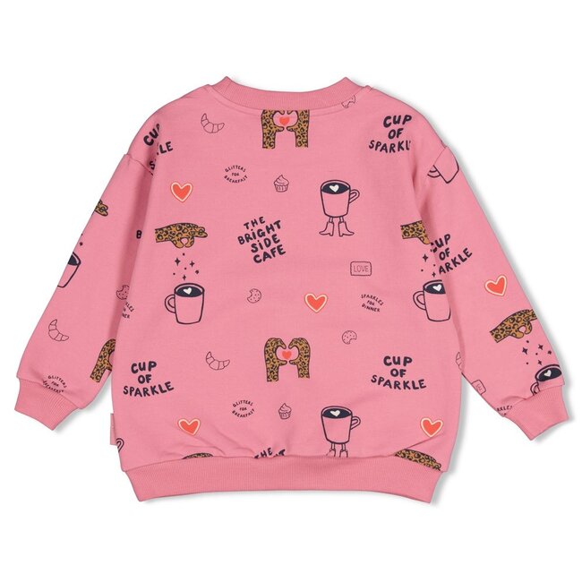 Jubel , Sweater AOP relaxed fit - City Chic - Roze