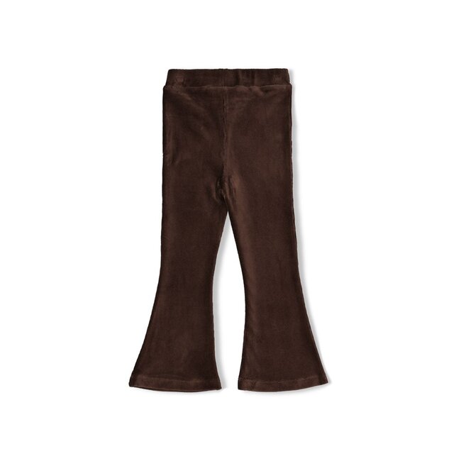 Jubel , Flared broek velours rib - City Chic - Bruin