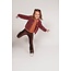 Jubel , Flared broek velours rib - City Chic - Bruin