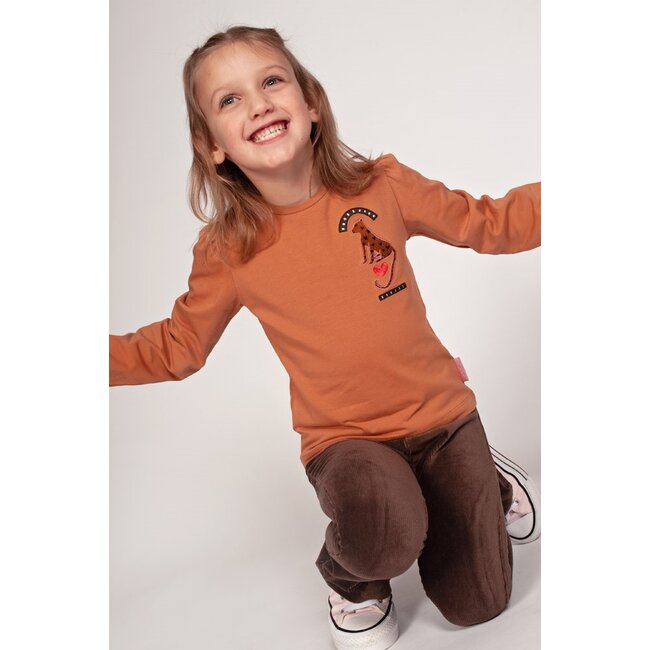 Jubel , Flared broek velours rib - City Chic - Bruin