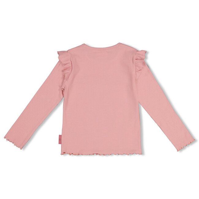 Jubel , Longsleeve rib - Moon Flowers - l.Roze