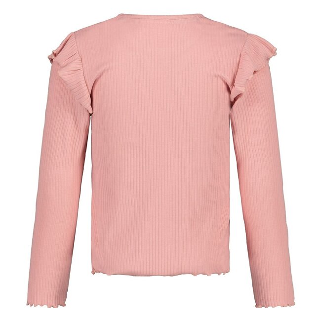 Jubel , Longsleeve rib - Moon Flowers - l.Roze